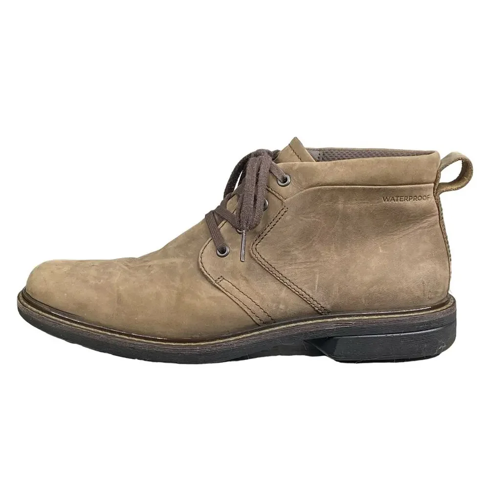 ECCO Mens Turn Brown Nubuck Chukka Boots Size US 8/8.5